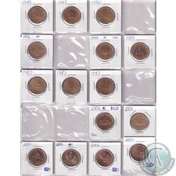 Estate lot of mixed dated 1968-2007 Canada Dollar Collection. Dates include: 1968, 1969, 1970-1986, 