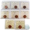 Image 1 : Estate Lot of 1947-1980 Canada 1-cent ICCS Certified Red - 1947 MS-63, 1949 A Off Denticle MS-63, 19