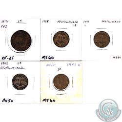 Estate Lot of Canadian Coins: Canada 1-cent - 1920, 1922, 1924, 1927, 1928, 1931, 1932, 1933, 1934,