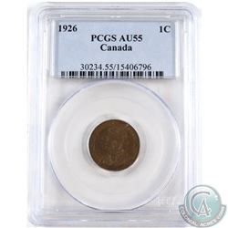 1926 Canada 1-cent PCGS Certified AU-55