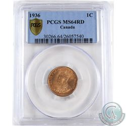 1936 Canada 1-cent PCGS Certified MS-64 Red/Brown