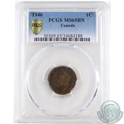 1946 Canada 1-cent PCGS Certified MS-65 Brown