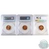 Image 2 : Lot of Canada 1-cent PCGS Certified coins: 1950 Canada MS-64 Red, 1951 MS-64 Red & 1959 MS-65 Red. 3