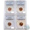 Image 1 : Lot of Canada 1-cent PCGS/ICCS Certified coins: 1989 MS-64 Red, 1992 MS-64 Red PCGS, 1996 MS-64 & 19