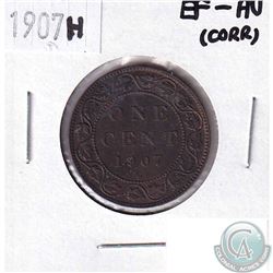 1907H Canada 1-cent EF-AU (Corrosion)