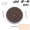 Image 1 : 1907 Newfoundland 1-cent EF-AU (some scratches)