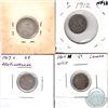 Image 1 : Estate Lot of 4x Newfoundland 5-cent & 10-cent - 1904H 5-cent, 1917C 5-cent, 1912 10-cent & 1917C 10