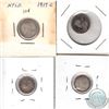 Image 2 : Estate Lot of 4x Newfoundland 5-cent & 10-cent - 1904H 5-cent, 1917C 5-cent, 1912 10-cent & 1917C 10