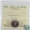 Image 1 : 1944C NFLD 5-cent ICCS Certified MS-60