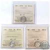 Image 1 : 5-cent 1918, 1919 & 1920 ICCS Certified MS-63. 3pcs