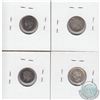 Image 2 : Lot of 4x Canada 5-cent Dated 1874H Plain 4, 1883H, 1889 & 1893 in VG-F or EF (coins have various im