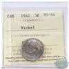 Image 1 : 1942 Canada 5-cent ICCS Certified MS-64