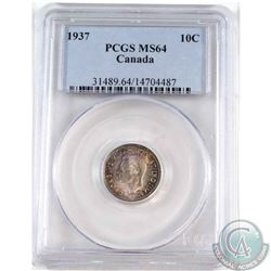 1937 Canada 10-cent PCGS Certified MS-64
