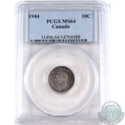 1944 Canada 10-cent PCGS Certified MS-64