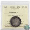 Image 1 : 1872H Canada Obverse 2 25-cent ICCS Certified VF-30