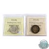 Image 2 : 25-cent 1872H Obv. 2, & 1900 both ICCS Certified EF-40. 2pcs