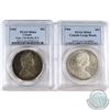 Image 1 : 1965 Type 1 Small Bead, PTD 5 Silver Dollar PCGS MS-64 & 1966 Large Beads Silver Dollar PCGS MS-64. 
