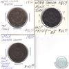 Image 1 : Lot of 3x Bank of Upper Canada Half Penny Tokens. This lot includes: 1850, 1854 & 1857. 3pcs