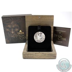 Australia; Perth Mint 2016 Tuvalu $2 Norse Gods - Thor 2oz Antique Finish High Relief Fine Silver Co