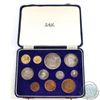 Image 1 : South Africa; KM-PS29 1954 11-coin Proof Set in Original mint issued clamshell case. Set includes th