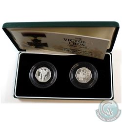 United Kingdom; Royal Mint 1856-2006 United Kingdom 50-Pence 'The Victoria Cross' Sterling Silver Pr