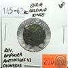 Image 1 : Syria Seleucid Kings 145-142 BC; Dionysos; Antiochos VI; VF; Reverse - 'Amphora'