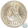 Image 1 : USA 1853 25-cent Arrows & Rays AU-UNC (scratched)