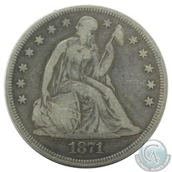 USA 1871 Silver $1 F-VF