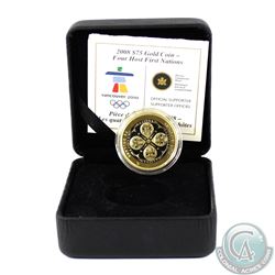 Canada 2008 $75 Four Host First Nations 14K Gold Coin. Comes in original clamshell case with COA. Ou