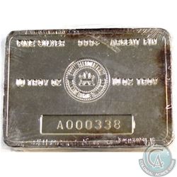 LOW Serial #  Vintage Royal Canadian Mint 10oz Fine Silver Bar 'A Series' (Tax Exempt). Serial # A00