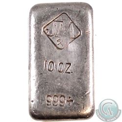 RARE  Johnson Matthey 10oz Fine Silver Bar (Tax Exempt). This example contains the Large Logo with C