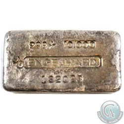 Scarce  Engelhard 10oz Fine Silver Bar '3rd Series' with 'Bull' Mark (Tax Exempt). Serial # 132023