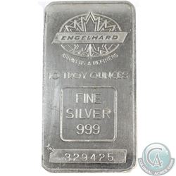 RARE  Engelhard 10oz Fine Silver Bar with TD Logo (Tax Exempt). This scarce variety contains the Can