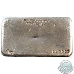 SCARCE  Engelhard - Australia 1Kg Fine Silver Bar (Tax Exempt). This vintage poured bar was produced