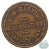 Image 2 : E.W Barton Numismatist Token. 25 mm in Diameter, 5.15 grams.