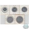 Image 2 : 5x Jacob Uffelman General Merchant Waterloo, ONT. Tokens. Good For 5-cent, 10-cent, 25-cent, 50-cent