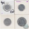 Image 1 : Hudson's Bay Co. Token Lot - Yorkton Good For 5c and 10c & Labrador District '5' and '20' Tokens. 4p