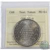 Image 1 : Test Token CH# SS-6 ICCS Certified MS-66 with RCM "Whatever you imagine, we can create" Promotional 