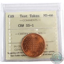 Test Token CH# SS-1 ICCS Certified MS-66