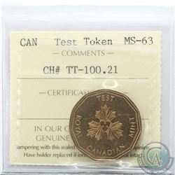 Test Token CH# TT-100.21 ICCS Certified MS-63