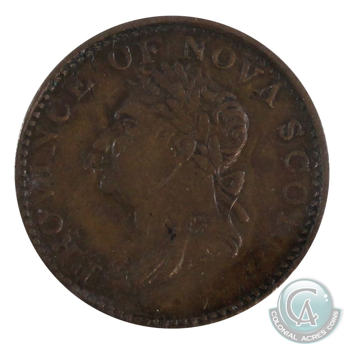 CH# NS3D2 Counterfeit George IV Halfpenny Token (Fourteen Points) Token ...