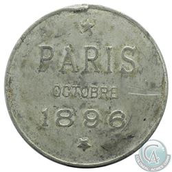 Paris Octobre 1896 Nicholas II Visit of the Russian Imperial Couple to Paris Pewter Medal. 35mm diam