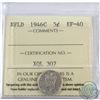 Newfoundland 5-cent 1946C ICCS Certified EF-40  A Nice solid grade on this highly sought after key d