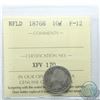 Image 1 : Newfoundland 10-cent 1876H ICCS Certified F-12