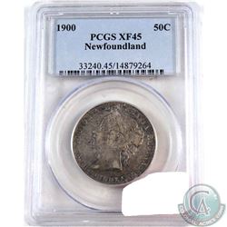 Newfoundland 50-cent 1900 PCGS Certified XF-45