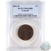 Image 1 : 1-cent 1881H PCGS Certified MS-63 RB. Coin contains consistent red tones with lustrous tones through