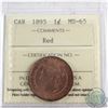 Image 1 : 1-cent 1895 ICCS Certified MS-65 RED  Choice coin with smooth red fields.