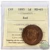 Image 1 : 1-cent 1895 ICCS Certified MS-65 Red. A nice mint state example with soft satin finish.