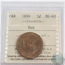 1-cent 1896 ICCS Certified MS-63 Red.