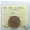 Image 1 : 1-cent 1902 ICCS Certified MS-65 RED. Nice First Year Edward VII coin